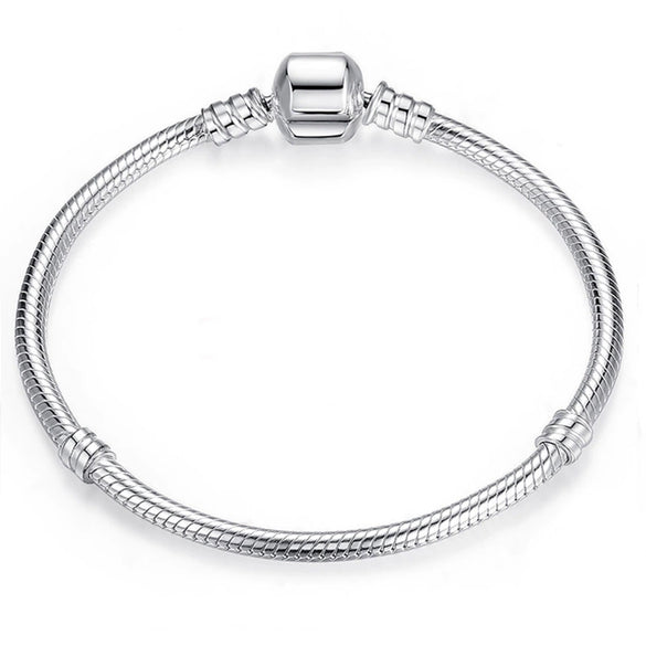Wholesale Unisex Geometric Electroplated Metal Snake Bone Base Chain Bracelet For Diy Making