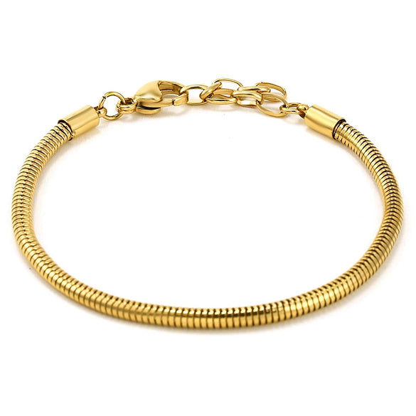 Wholesale Unisex Geometric Electroplated Metal Snake Bone Base Chain Bracelet For Diy Making