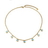 Wholesale Unisex Geometric Electroplated Stainless Steel Hexagonal Shell Necklace And Bracelet Set