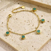 Wholesale Unisex Geometric Electroplated Stainless Steel Hexagonal Shell Necklace And Bracelet Set