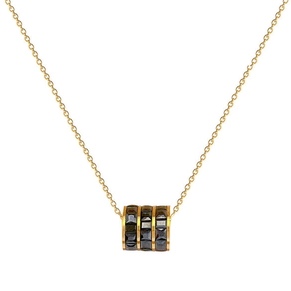 Wholesale Unisex Geometric Electroplated Titanium Steel Clavicle Necklace