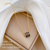Wholesale Unisex Geometric Electroplated Titanium Steel Clavicle Necklace