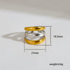 Wholesale Unisex Geometric Electroplated Titanium Steel Ring With Starry Sky Moon Design