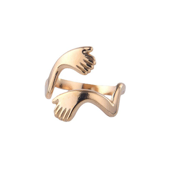 Wholesale Unisex Geometric Electroplated Titanium Steel Ring