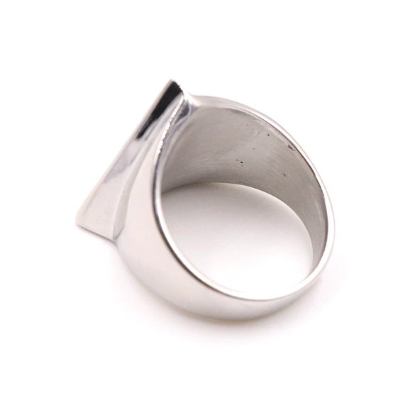 Wholesale Unisex Geometric Evil Eye Stainless Steel Ring With Polish Finish