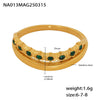 Wholesale Unisex Geometric Ferris Wheel Doublelayer Ring Gold Plated Stainless Steel And Zircon Jewelry
