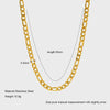 Wholesale Unisex Geometric Figaro Chain Stainless Steel And Titanium Steel Necklace With 18K Gold Electroplating