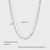 Wholesale Unisex Geometric Figaro Chain Stainless Steel And Titanium Steel Necklace With 18K Gold Electroplating