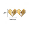 Wholesale Unisex Geometric Fourleaf Clover Goldplated Brass And Silver Diamond Necklace And Stainless Steel Earrings With Electroplating