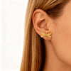 Wholesale Unisex Geometric Gold Electroplated Stainless Steel Earrings