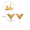 Wholesale Unisex Geometric Gold Electroplated Stainless Steel Earrings
