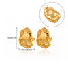 Wholesale Unisex Geometric Gold Electroplated Stainless Steel Earrings
