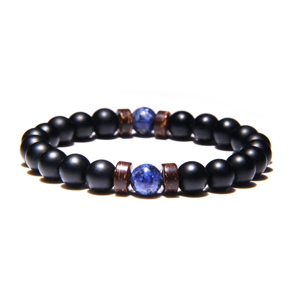 Wholesale Unisex Geometric Handmade Volcanic Stone Bracelet