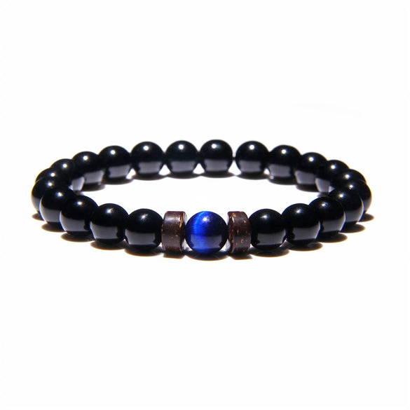 Wholesale Unisex Geometric Handmade Volcanic Stone Bracelet