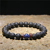 Wholesale Unisex Geometric Handmade Volcanic Stone Bracelet