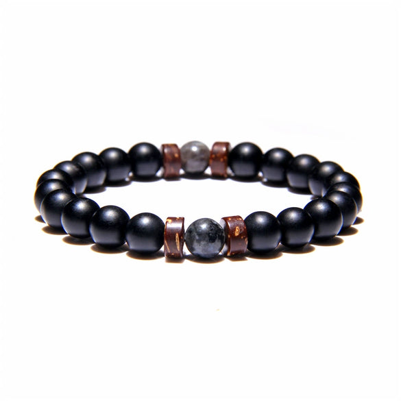 Wholesale Unisex Geometric Handmade Volcanic Stone Bracelet