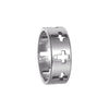 Wholesale Unisex Geometric Hollow Cross Titanium Steel Ring With Electroplating