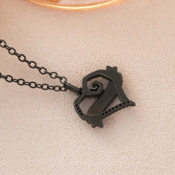 Wholesale Unisex Geometric Hollow Heart Copper Real Gold Plated Halloween Necklace Choker