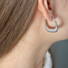 Wholesale Unisex Geometric Ins Style Gold Plated Titanium Steel Ushaped Earrings