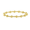 Wholesale Unisex Geometric Ins Style Round Bead Crossshaped Copper Goldplated Bracelet Set