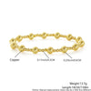Wholesale Unisex Geometric Ins Style Round Bead Crossshaped Copper Goldplated Bracelet Set