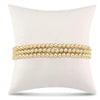 Wholesale Unisex Geometric Ins Style Stainless Steel Vacuum Goldplated Elastic Beaded Bracelet