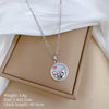 Wholesale Unisex Geometric Light Luxury Full Diamond Necklace With Titanium Steel And Copper Pendant