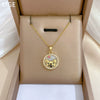 Wholesale Unisex Geometric Light Luxury Full Diamond Necklace With Titanium Steel And Copper Pendant