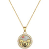 Wholesale Unisex Geometric Light Luxury Full Diamond Necklace With Titanium Steel And Copper Pendant