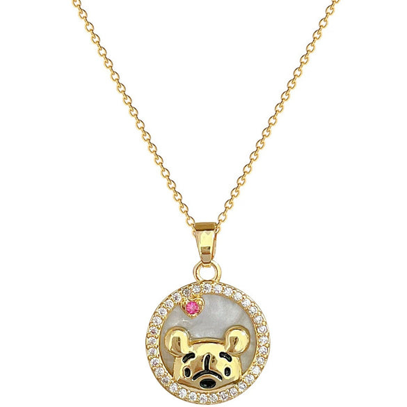 Wholesale Unisex Geometric Light Luxury Full Diamond Necklace With Titanium Steel And Copper Pendant