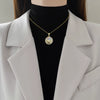 Wholesale Unisex Geometric Light Luxury Full Diamond Necklace With Titanium Steel And Copper Pendant