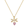 Wholesale Unisex Geometric Light Luxury Stainless Steel Copper Pendant Necklace With Picture Style Chain