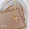 Wholesale Unisex Geometric Light Luxury Stainless Steel Copper Pendant Necklace With Picture Style Chain