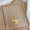 Wholesale Unisex Geometric Light Luxury Style Stainless Steel And Copper Full Diamond Necklace