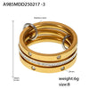 Wholesale Unisex Geometric Light Luxury Style Titanium Steel Gold Plated Ferris Wheel Ring
