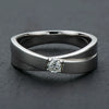 Wholesale Unisex Geometric Mosan Diamond Ring S925 Sterling Silver Plated 18K Gold