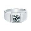 Wholesale Unisex Geometric Mosan Diamond Ring S925 Sterling Silver Plated 18K Gold