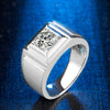 Wholesale Unisex Geometric Mosan Diamond Ring S925 Sterling Silver Plated 18K Gold