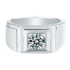 Wholesale Unisex Geometric Mosan Diamond Ring S925 Sterling Silver Plated 18K Gold