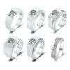 Wholesale Unisex Geometric Mosan Diamond Ring S925 Sterling Silver Plated 18K Gold
