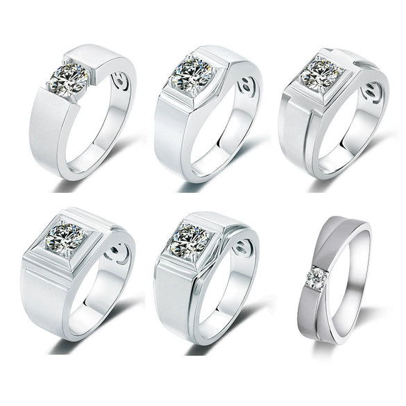 Wholesale Unisex Geometric Mosan Diamond Ring S925 Sterling Silver Plated 18K Gold