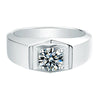 Wholesale Unisex Geometric Mosan Diamond Ring S925 Sterling Silver Plated 18K Gold
