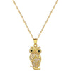 Wholesale Unisex Geometric Owl Full Diamond Necklace Made Of Stainless Steel And Copper