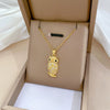 Wholesale Unisex Geometric Owl Full Diamond Necklace Made Of Stainless Steel And Copper