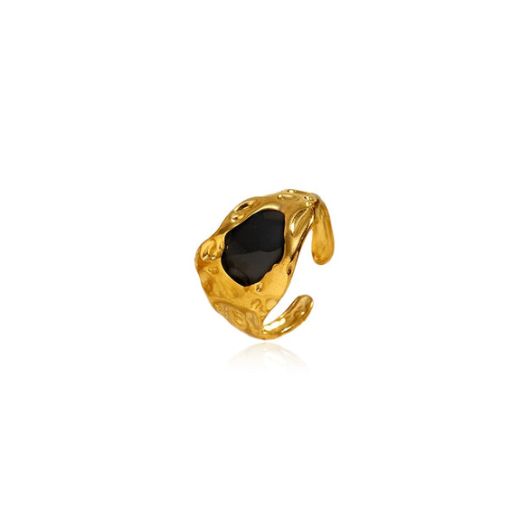 Wholesale Unisex Geometric Polished Electroplated Stainless Steel Titanium Steel Open Ring Jewelry