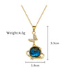 Wholesale Unisex Geometric Stainless Steel And Copper Butterfly Starry Sky Light Necklace
