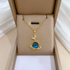 Wholesale Unisex Geometric Stainless Steel And Copper Butterfly Starry Sky Light Necklace