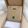 Wholesale Unisex Geometric Stainless Steel And Copper Butterfly Starry Sky Light Necklace