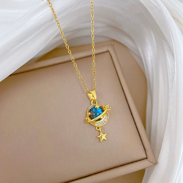 Wholesale Unisex Geometric Stainless Steel And Copper Cartoon Minimalist Necklace