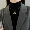 Wholesale Unisex Geometric Stainless Steel And Copper Diamond Necklace With Picture Paragraph Chain